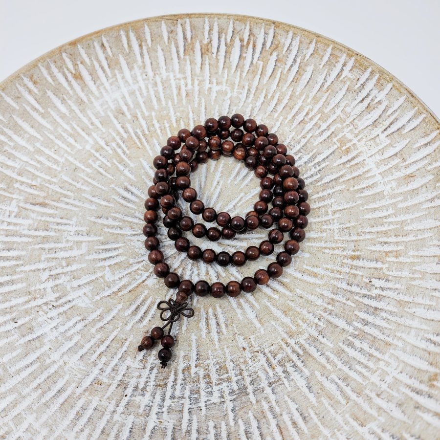 Red Sandalwood Willow Traditional Mala Necklace - Image 2