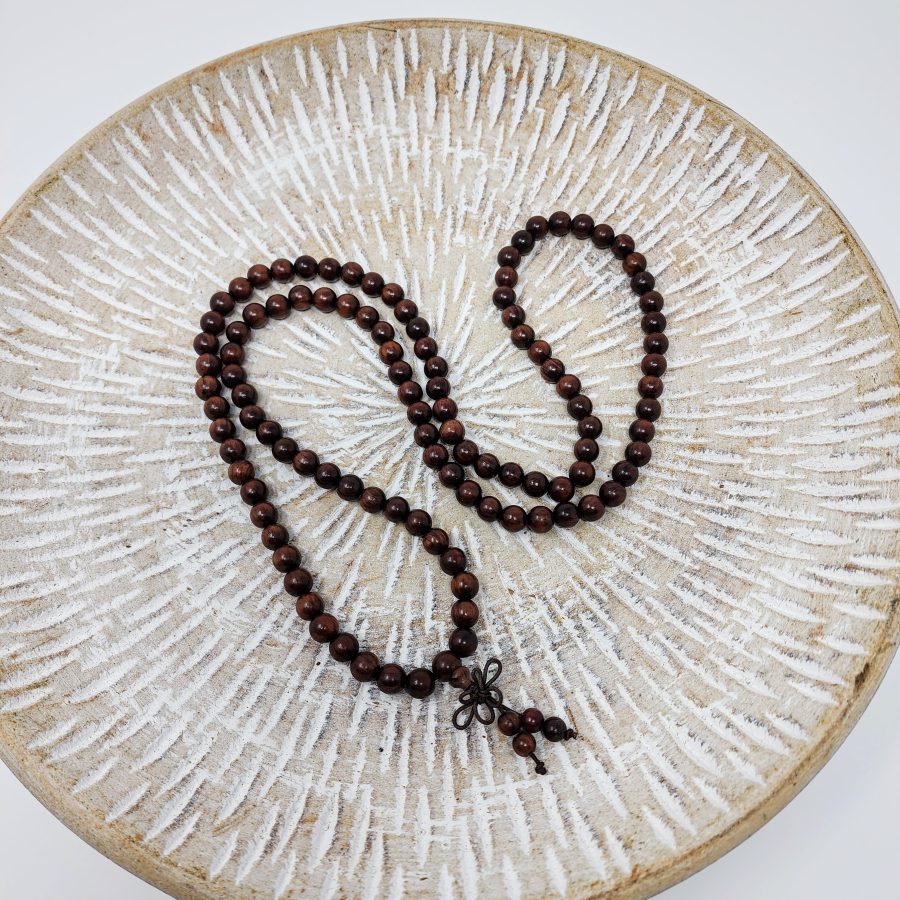 Red Sandalwood Willow Traditional Mala Necklace