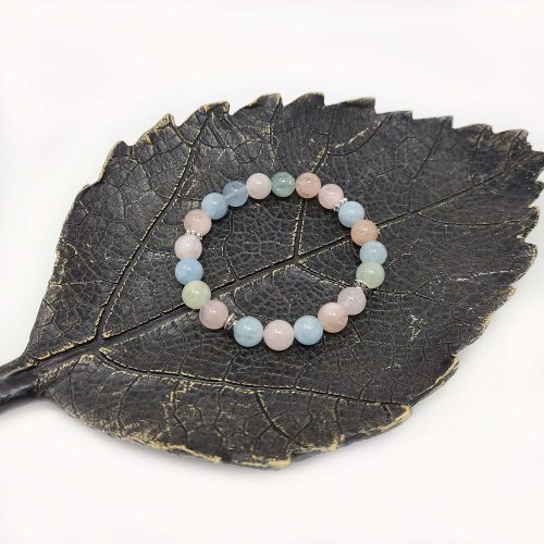 Natural Morganite Mala Bracelet