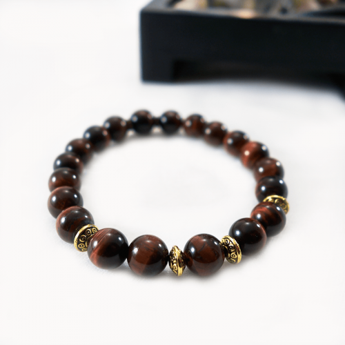 Red Tiger's Eye Mala Bracelet